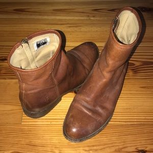 Frye Short Boots with Zip Side